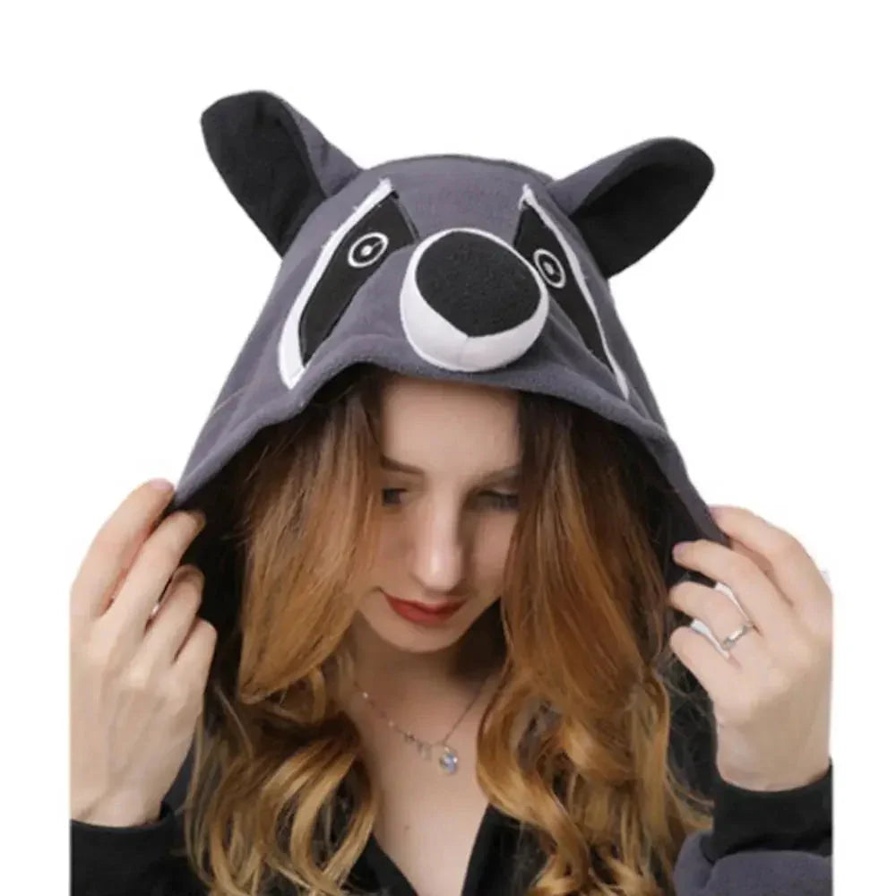 Raccoon Kigurumi Onesies animal pajamas Costume For Adult|?PajmasBuy