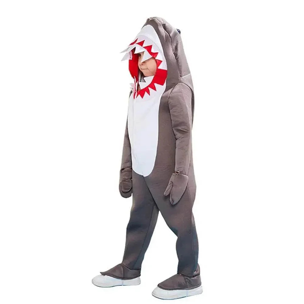 Sea Life Shark Child Jumpsuit Costume Party kids Cosplay Halloween - Azufun
