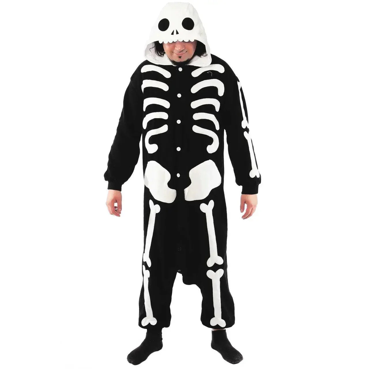 Skeleton Kigurumi onesie pajamas Costume for Adults|?PajmasBuy