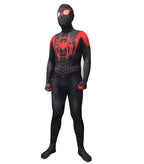 Spider man Into The Spider-Verse Bodysuit Miles Morales Costume Adult Kids - Azufun