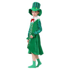 St Patrick's Day Kids Green Dress Party Cosplay Costume Carnival Suit - Azufun