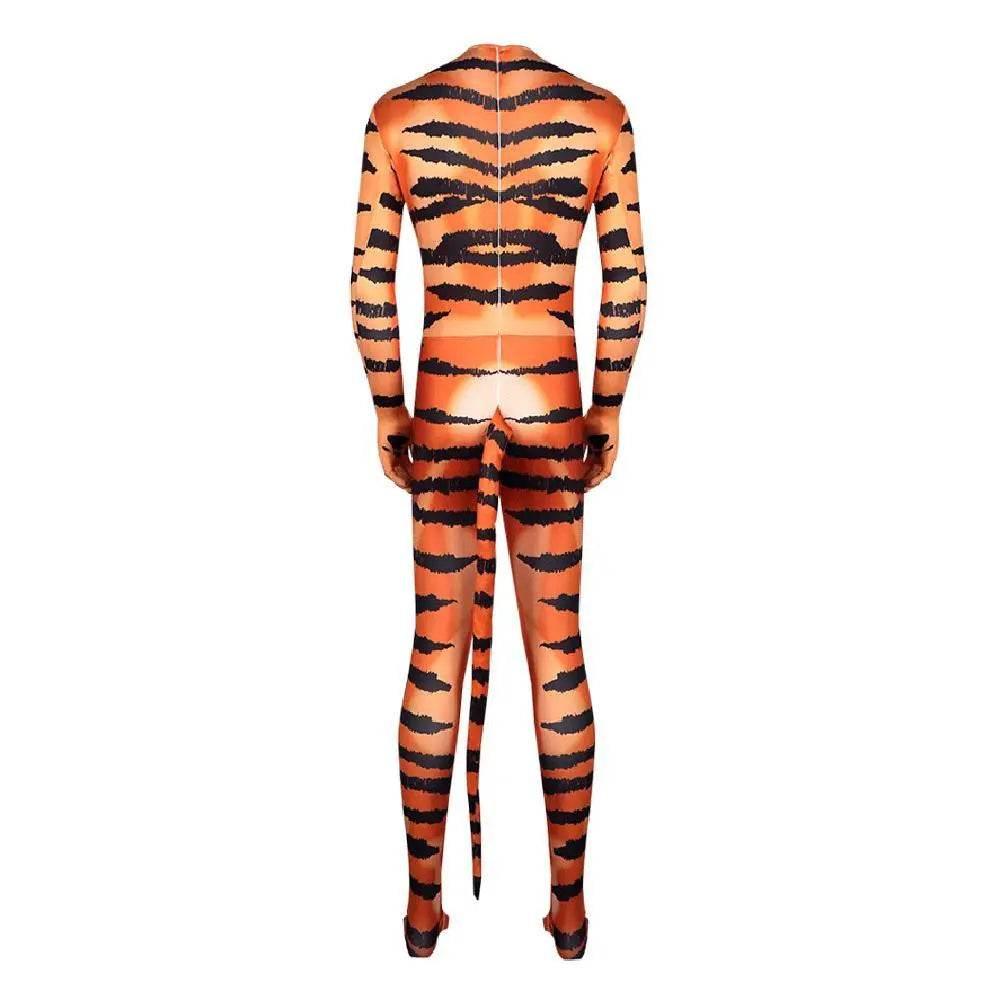 Tiger Stripes Animal Cosplay Zentai Costume Jumpsuit Bodysuit Outfits Adult - Azufun
