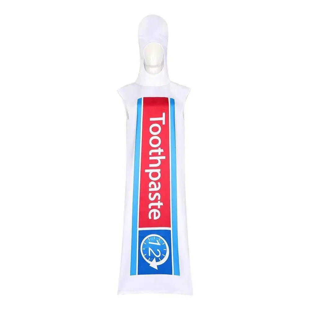 Toothpaste Toothbrush Funny Costume Halloween Cosplay For Adults - Azufun