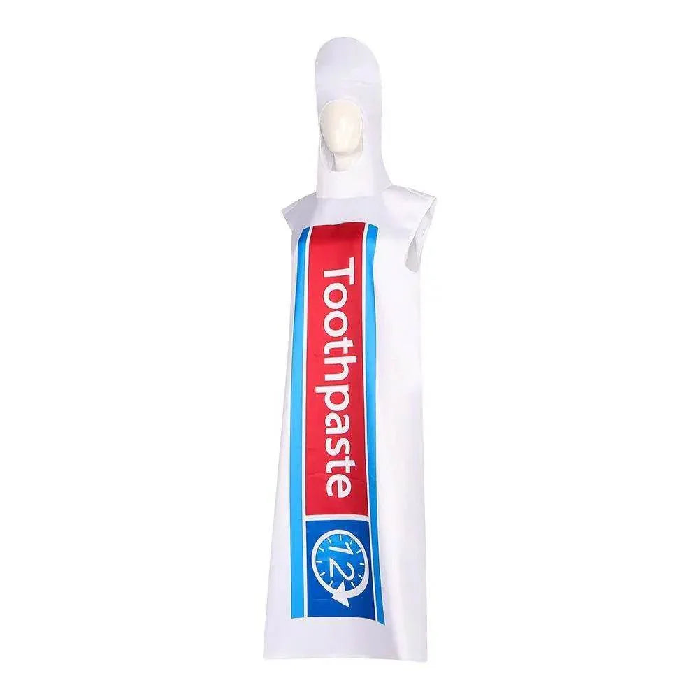 Toothpaste Toothbrush Funny Costume Halloween Cosplay For Adults - Azufun