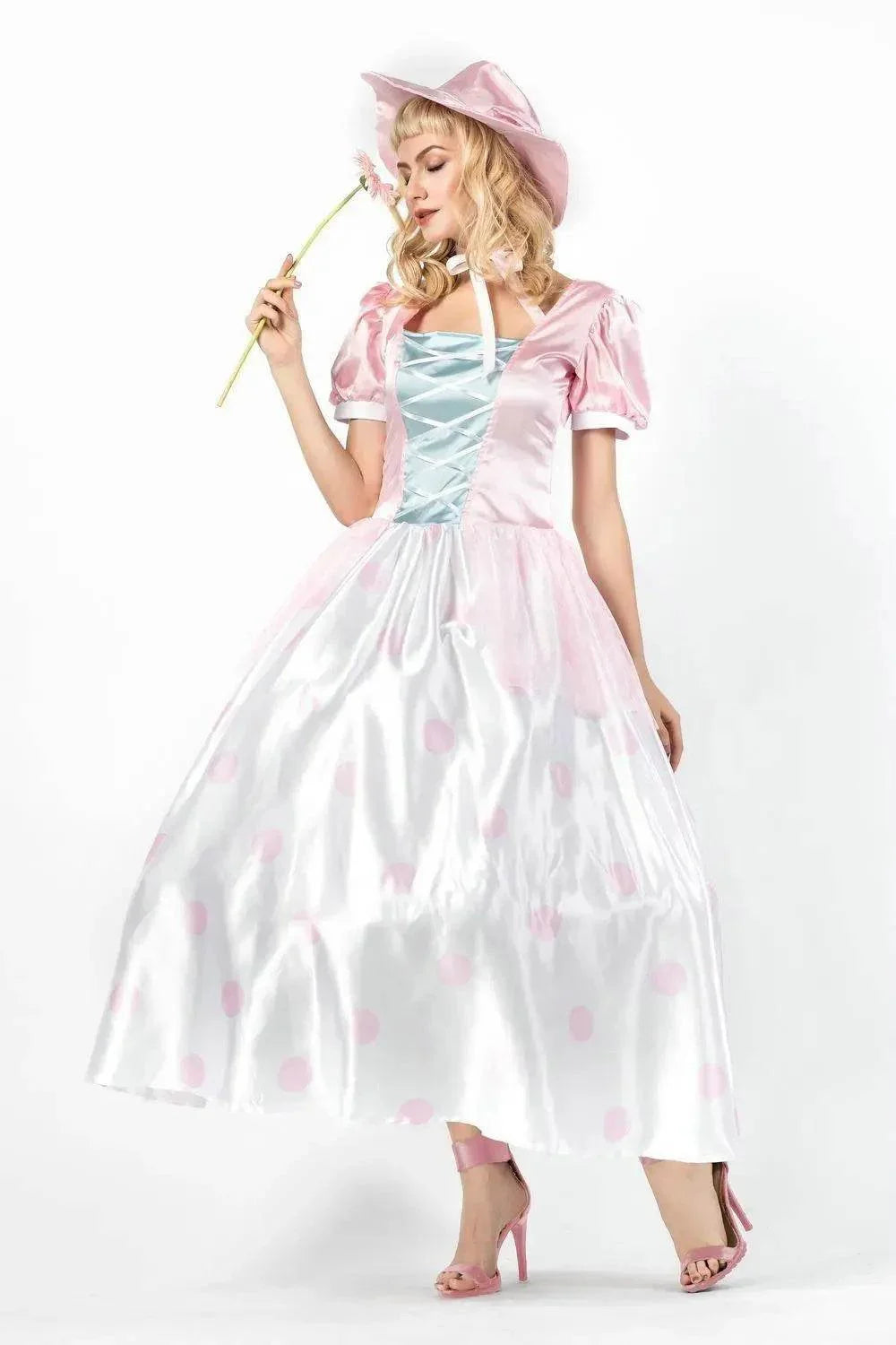 Toy Story 4 Adult Little Bo Peep Costume Cosplay Women Dress Halloween - Azufun