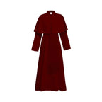 Unisex Men Solid Long Father Vicar Fancy Medieval Priest Costumes Cosplay Party Props - Azufun