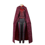 Wanda Maximoff Costume Cosplay Jumpsuit Red Witch Cloak Halloween Outfit for Woman - Azufun