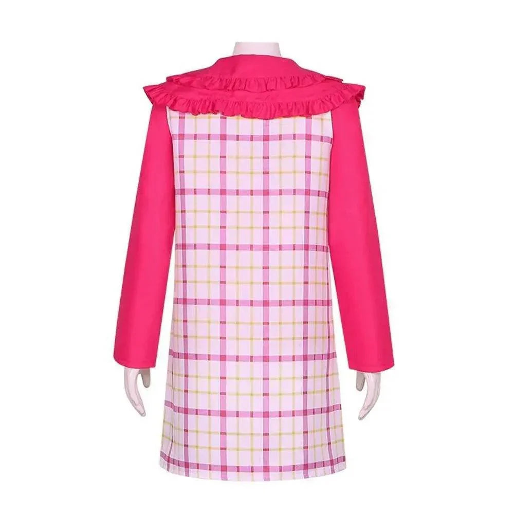 Wednesday Cosplay Costume Enid Sinclair Pink Dress Halloween Outfit for Women - Azufun