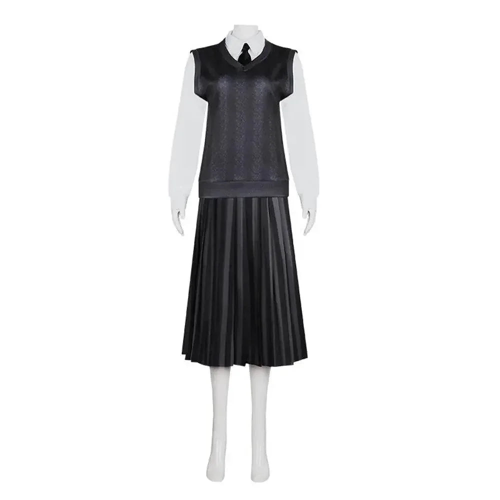 Wednesday Costume The Addams Family Cosplay Costumes Skirt Suit For Women - Azufun