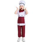 Western pastry chef costume for Kids Apron and Hat Set Cooking Baking - Azufun