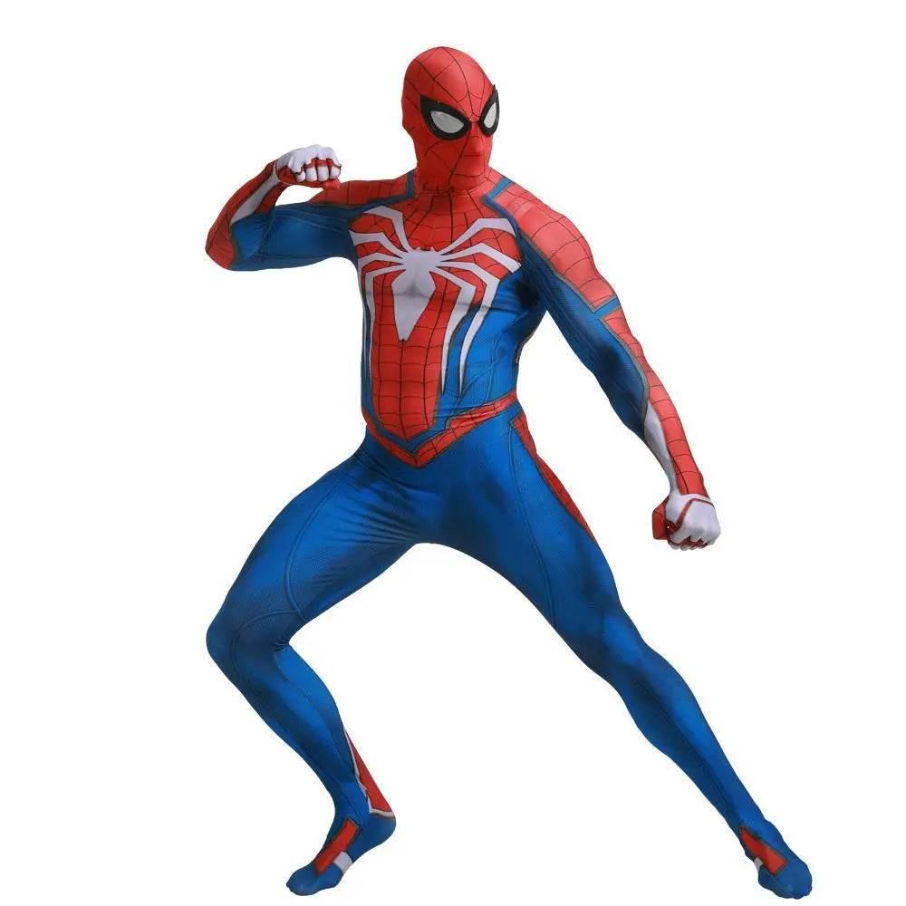 White Spider-Man PS5 PS4 Game Costume Cosplay Zentai Jumpsuit Halloween Party for Adult and kids - Azufun