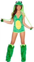 Women Halloween Frog Costume Cosplay Fancy Dress Animal Uniform - Azufun