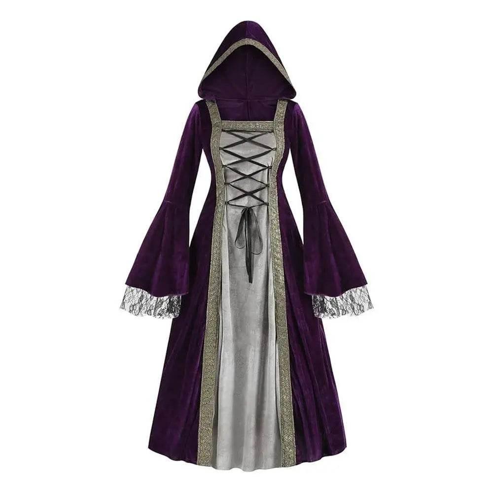 Womens Medieval Renaissance Costume Plus Size Medieval Role Play Dress - Azufun