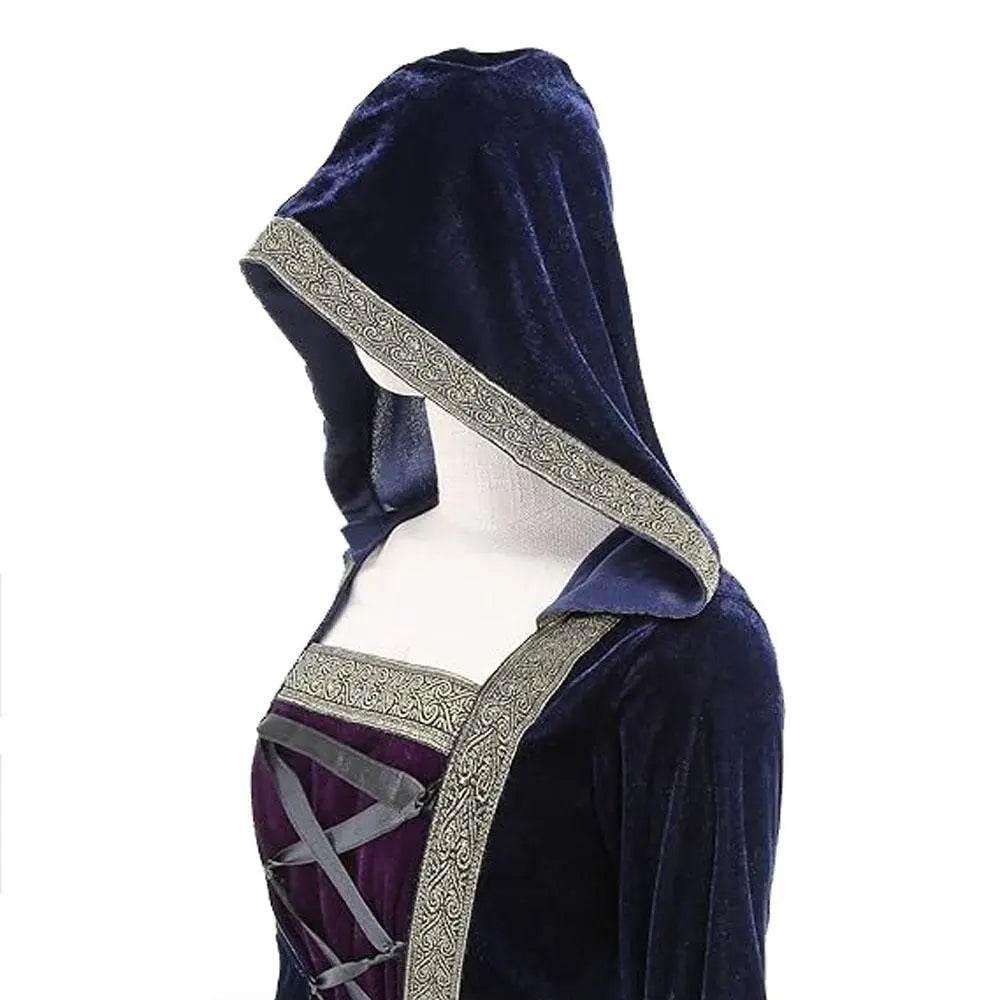 Womens Medieval Renaissance Costume Plus Size Medieval Role Play Dress - Azufun