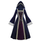 Womens Medieval Renaissance Costume Plus Size Medieval Role Play Dress - Azufun