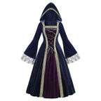 Womens Medieval Renaissance Costume Plus Size Medieval Role Play Dress - Azufun