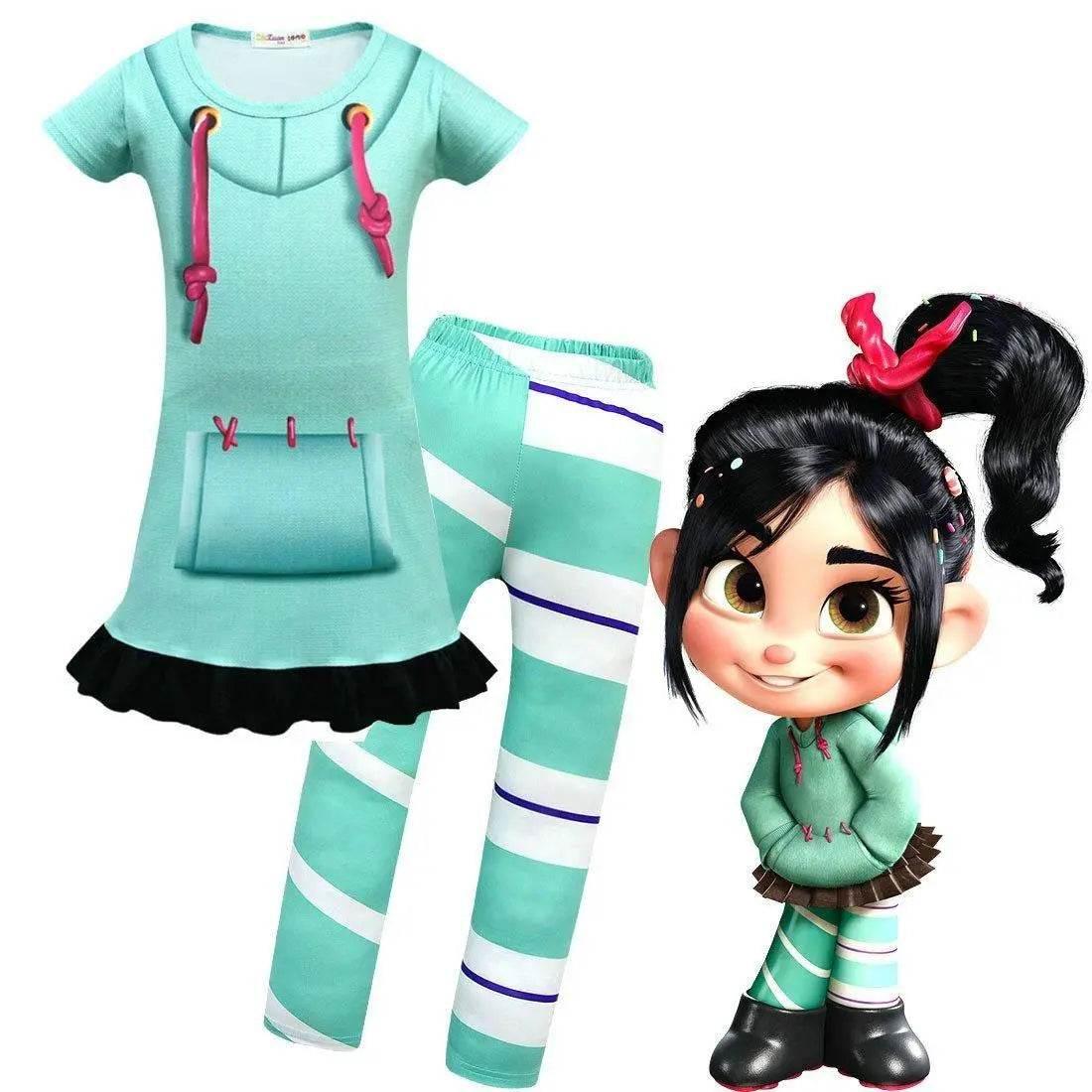 Wreck-It Ralph Vanellope von Schweetz Costume Girls Cosplay - Azufun