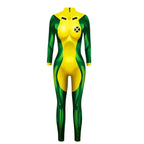 X Men Rogue Costume Zentai Bodycon Jumpsuit Halloween Cosplay - Azufun
