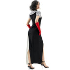 Cruella Duster Stage Costume Dress Adult Halloween Women - Azufun
