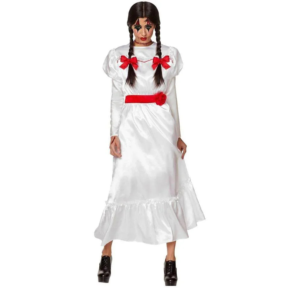 Adult Tiffany Wedding Dress Costume Bride of Chucky Halloween - Azufun