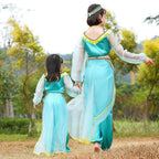 Aladdin Princess Jasmine Costume Cosplay Matching Dress Mom And Me - Azufun