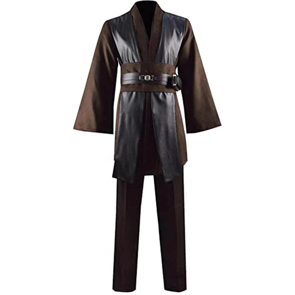 Anakin Skywalker Obi-Wan Costume Cloak Cosplay Halloween Suit - Azufun