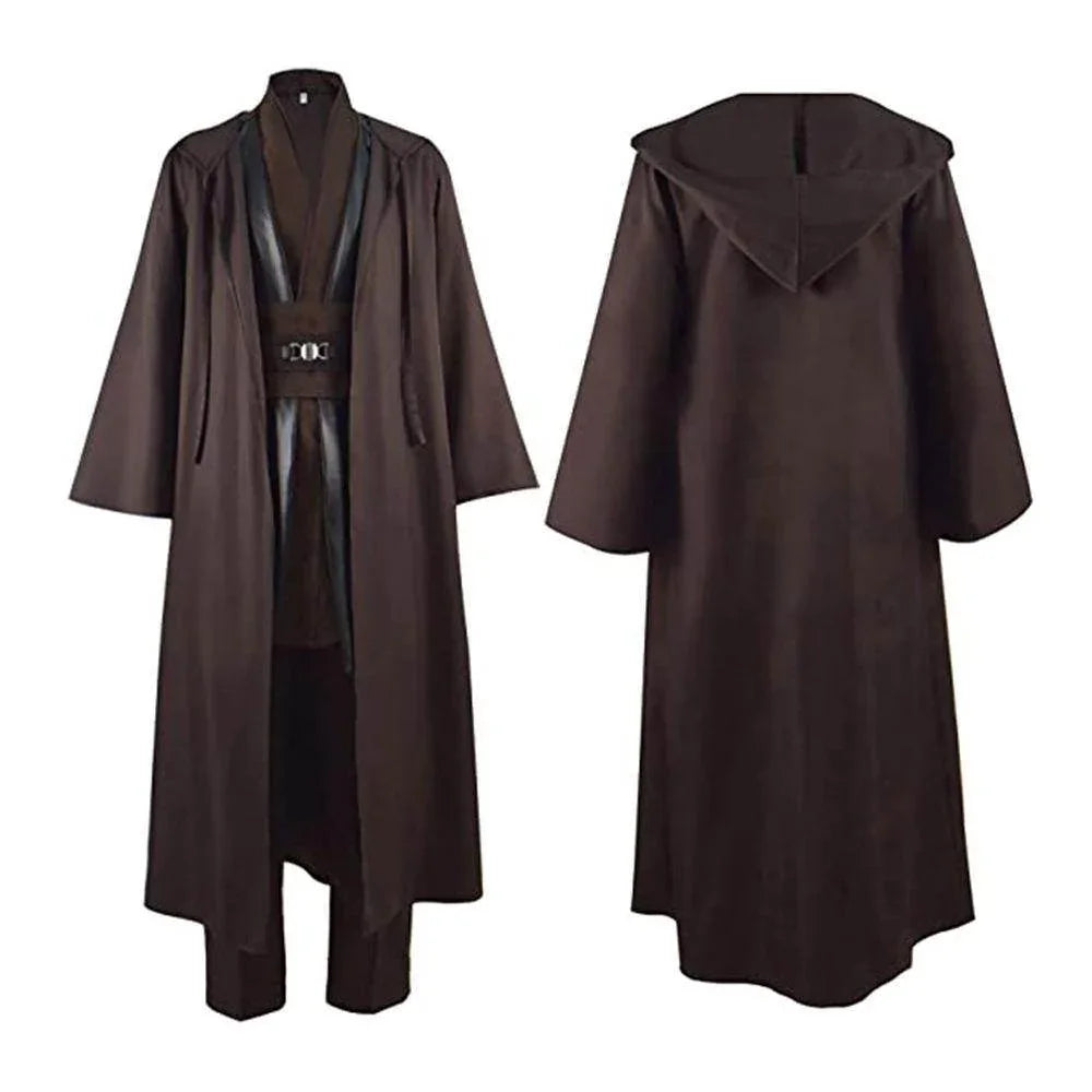 Anakin Skywalker Obi-Wan Costume Cloak Cosplay Halloween Suit - Azufun