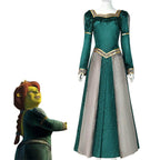 Anime Movie Shrek Princess Fiona Dress Halloween Carnival Suit Cosplay Costume For Adults - Azufun