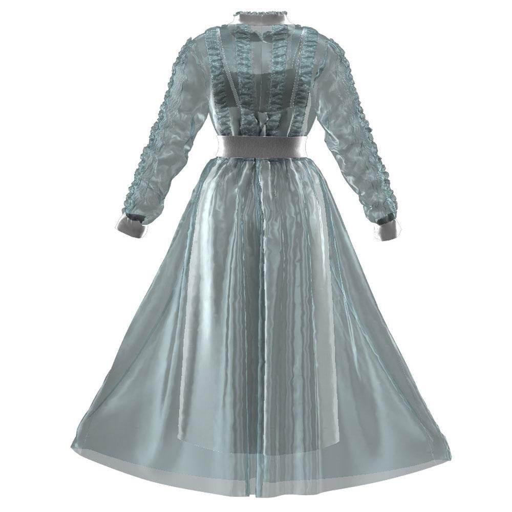 Astrid Deetz Costume Ball Dress Beetlejuice Skirt Striped Dress For Women Halloween - Azufun