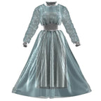 Astrid Deetz Costume Ball Dress Beetlejuice Skirt Striped Dress For Women Halloween - Azufun