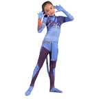Avatar 2 Neytiri Battle Costume Tail Suit Unisex Jumpsuit Halloween Cosplay Zentai Bodysuit for Adult Kids - Azufun