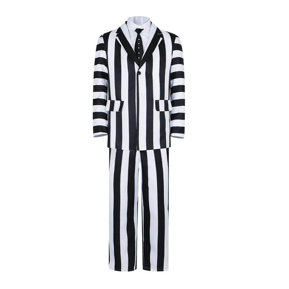 Beetlejuice 2 Michael Keaton Costume Party Halloween Suit - Azufun