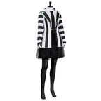 Beetlejuice Adult Kids Blazer Dress Costume For Women Girl - Azufun