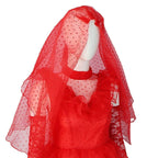 Beetlejuice Lydia Deetz Red wedding Dress Halloween Cosplay Costume For Women - Azufun