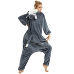BuyBlack Husky Dog Kigurumi Onesies Pajamas Costume for Adult Now Cheaper With 3 - 5 Days Ship - PajamasBuy