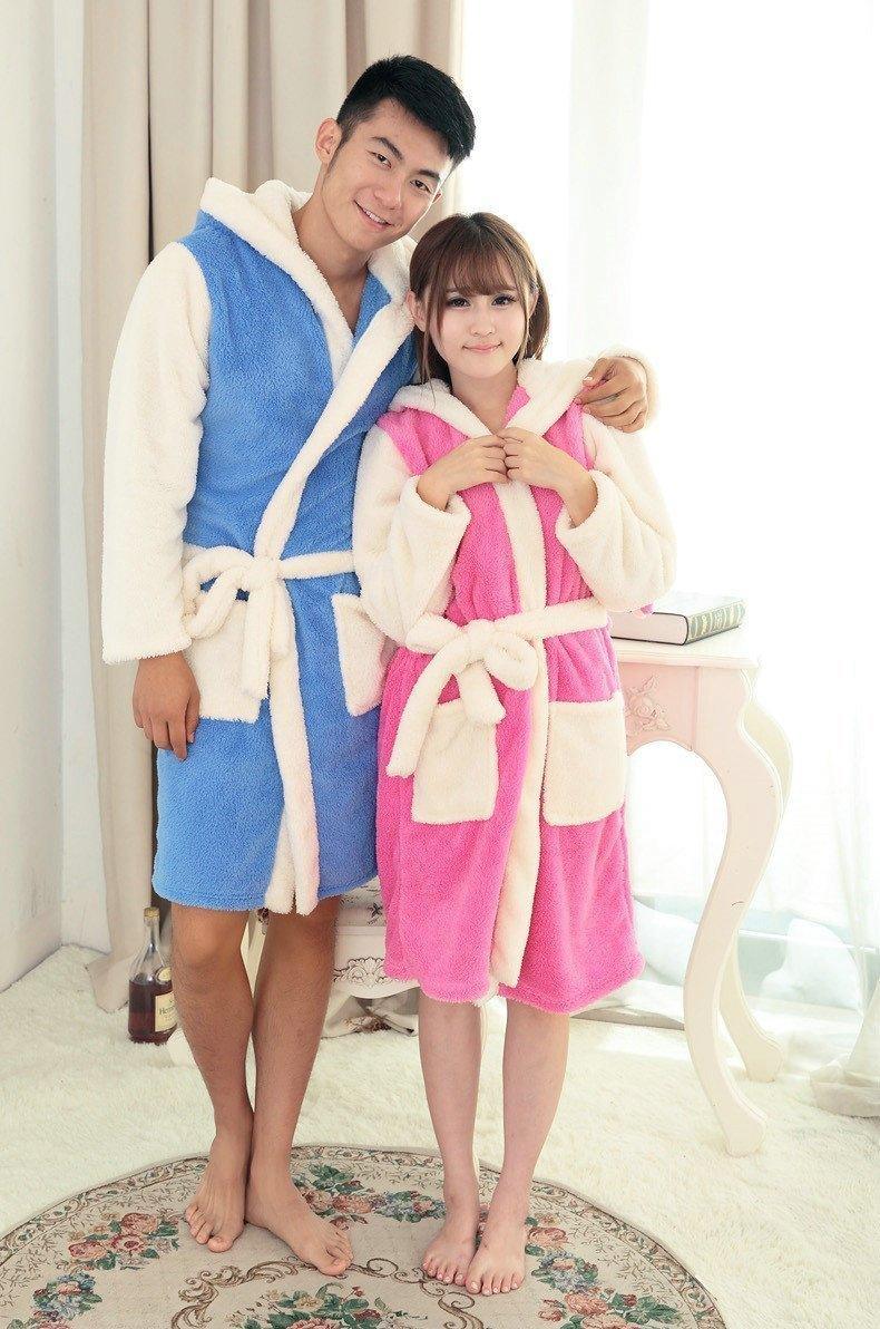 Blue Stitch Winter Warm Couple Sleepwear Kigurumi Pajamas - Pajamasbuy