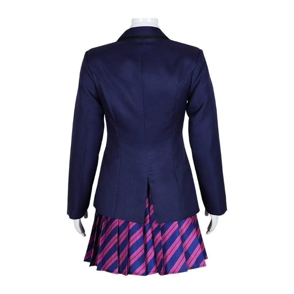 Can't Communicate Uniform Dress Cosplay Costume Skirt Outfit Anime Halloween Shirt Coat with Tie for Women - Azufun