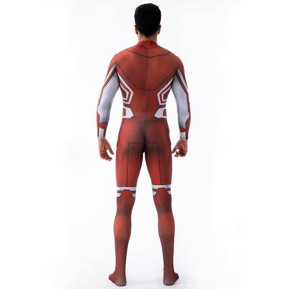 Captain Canuck Cosplay Costumes Jumpsuit Superhero Halloween Tights Zentai For Adult Kids - Azufun