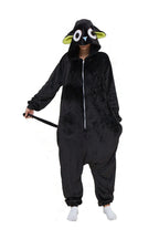 BuyCat Pajamas Kigurumi Onesie Cartoon Black Flannel Jumpsuit Kigurumi Costumes Now Cheaper With 3 - 5 Days Ship - PajamasBuy