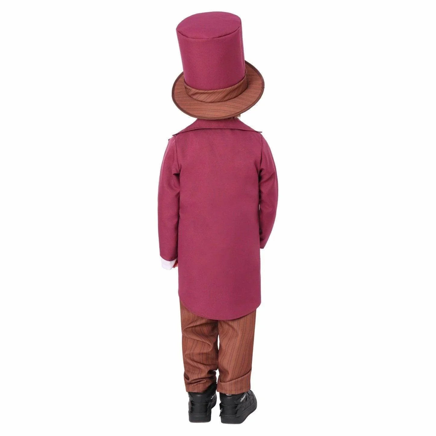 Chocolate Willy Wonka Movie Purple Kids Party Suit Cosplay Costumes Halloween - Azufun