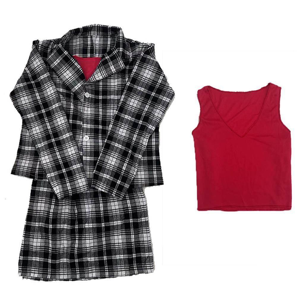 Clueless Dionne Costume School Uniform Dress Outfit Cosplay Halloween - Azufun