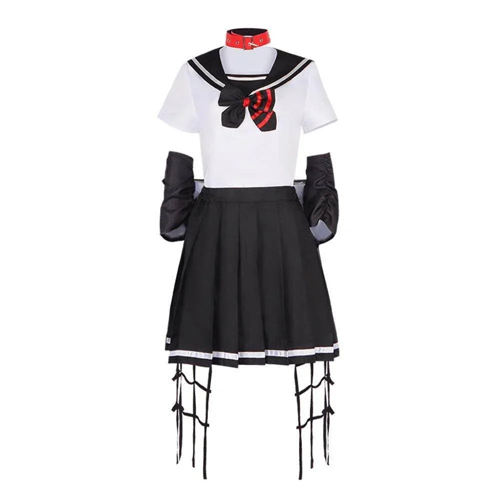 Dead Mount Death Play Shinoyama Poruka Sakimiya Misaki Anime Cosplay Costume Outfits Halloween Carnival Suit - Azufun