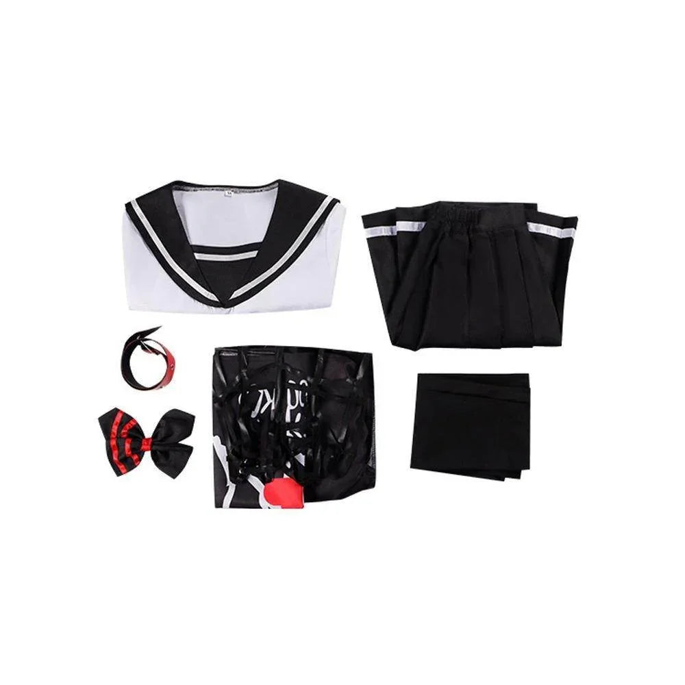 Dead Mount Death Play Shinoyama Poruka Sakimiya Misaki Anime Cosplay Costume Outfits Halloween Carnival Suit - Azufun
