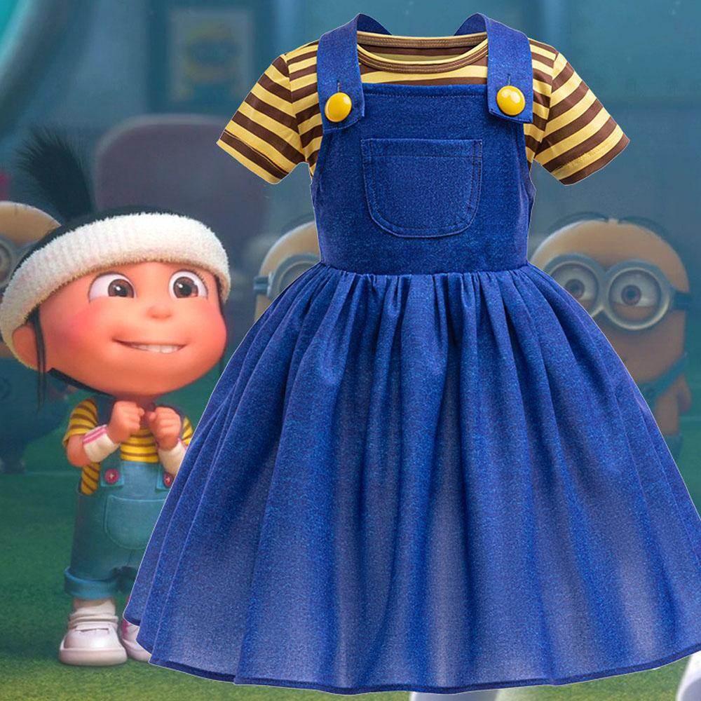 Despicable Me Agnes Costume Cosplay Dress Halloween Party Outfit - Azufun