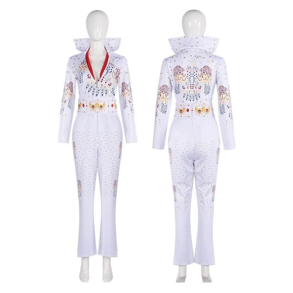 Elvis Presley Rock Singer Cosplay Costume for Halloween and Stage Performances Adult and Children - Azufun