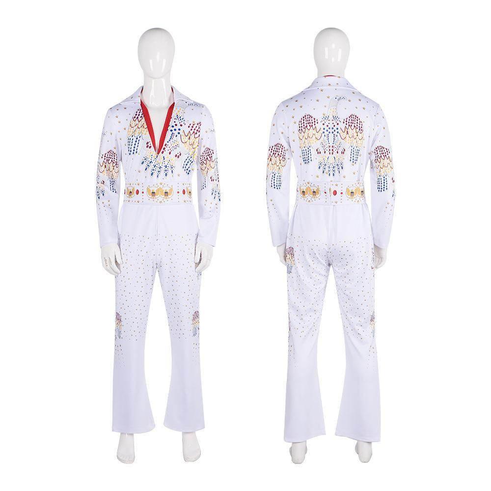 Elvis Presley Rock Singer Cosplay Costume for Halloween and Stage Performances Adult and Children - Azufun