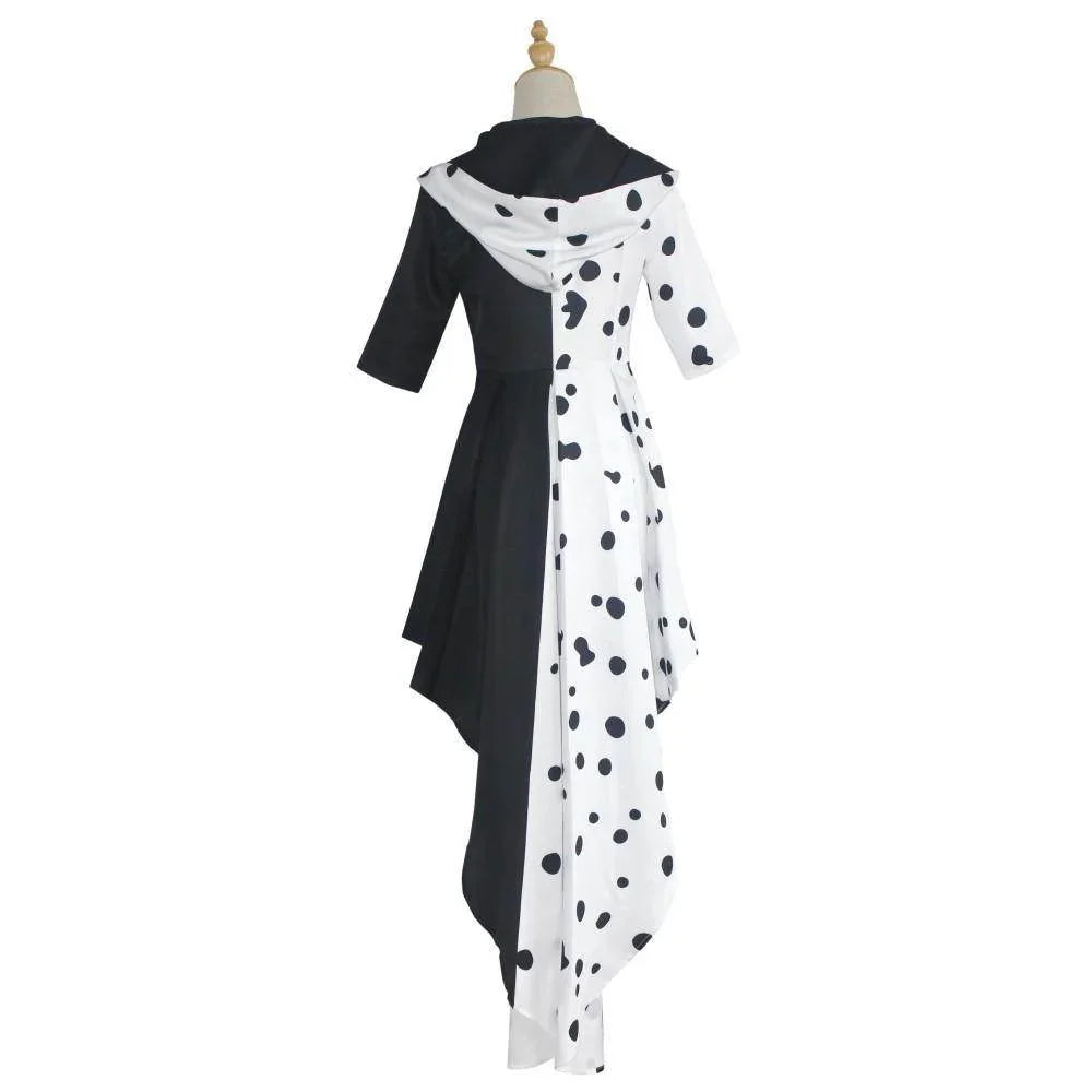 Evil Madame Costume Cruella De Vil cosplay dress 101 Dalmatians - Azufun