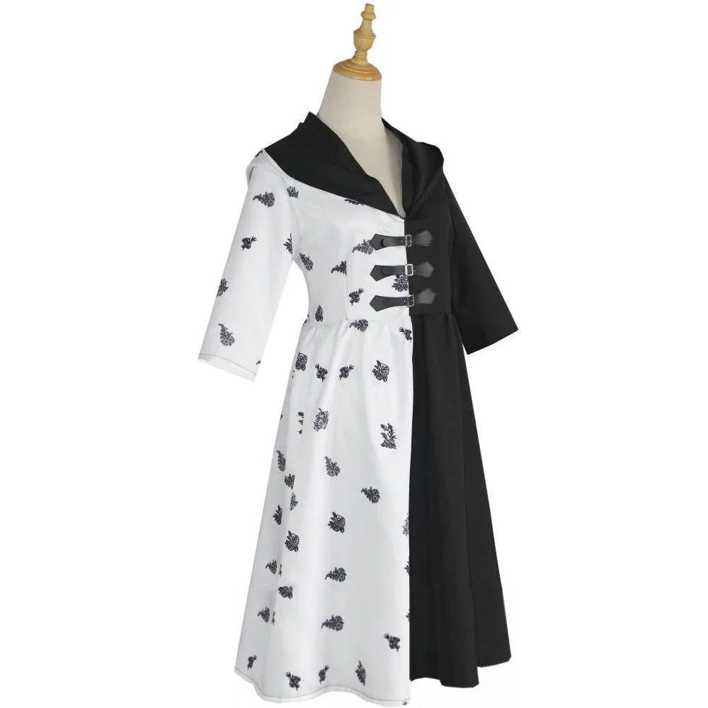 Evil Madame Costume Cruella De Vil cosplay dress 101 Dalmatians - Azufun