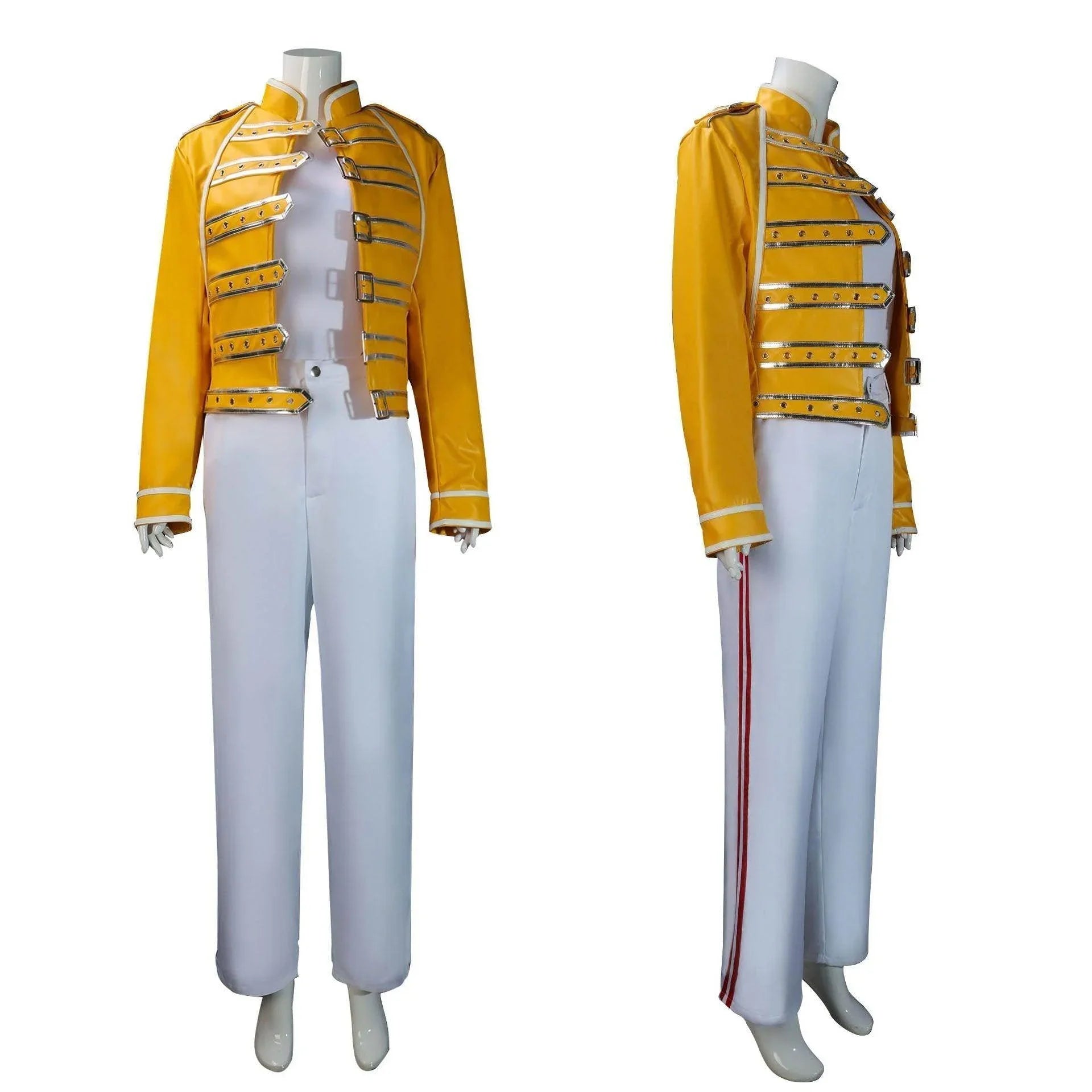 Freddie Mercury Cosplay Costume Queen's Lead Singer Outfit for Adults - Azufun