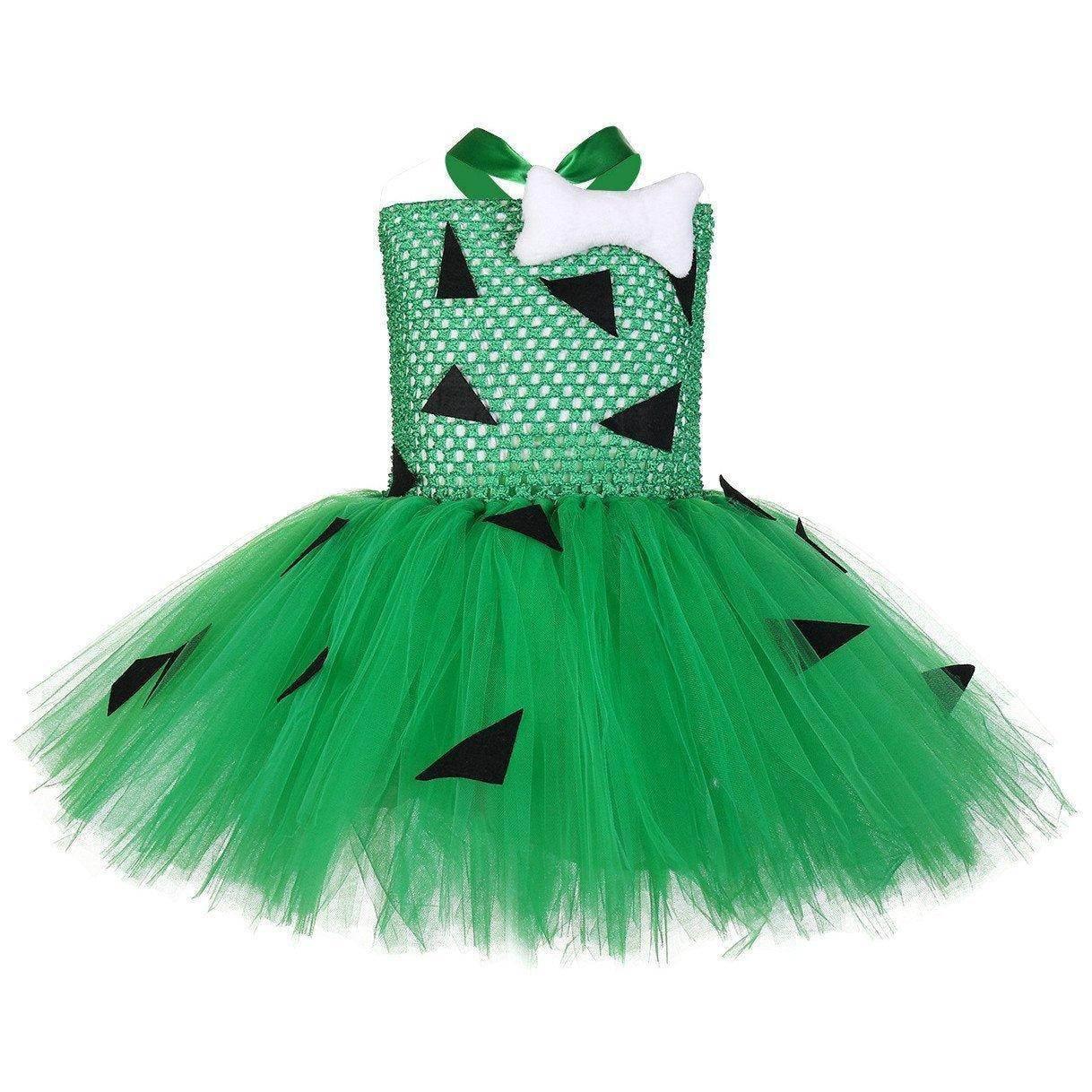 Funny Pebbles Flintstones Bone Tutu Dress for Baby Girls - Azufun